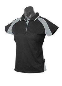 Aussie Pacific Casual Wear Black/Ashe/White / 6 AUSSIE PACIFIC ladies Panorama polo shirt - 2309