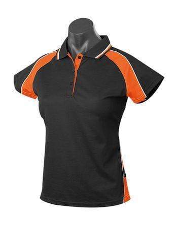 Aussie Pacific Casual Wear Black/Orange/White / 6 AUSSIE PACIFIC ladies Panorama polo shirt - 2309