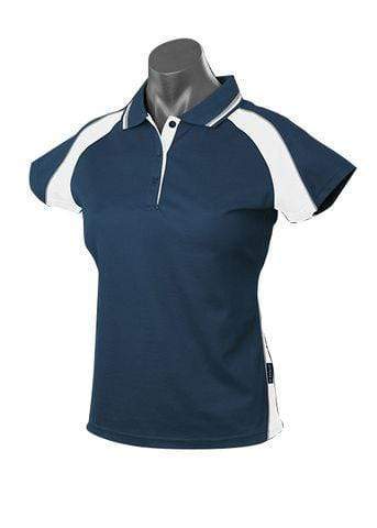 Aussie Pacific Casual Wear Navy/Ashe/White / 6 AUSSIE PACIFIC ladies Panorama polo shirt - 2309
