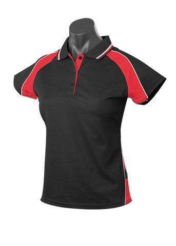 Aussie Pacific Casual Wear Black/Red/White / 6 AUSSIE PACIFIC ladies Panorama polo shirt - 2309