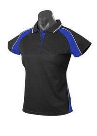 Aussie Pacific Casual Wear Black/Royal/White / 6 AUSSIE PACIFIC ladies Panorama polo shirt - 2309