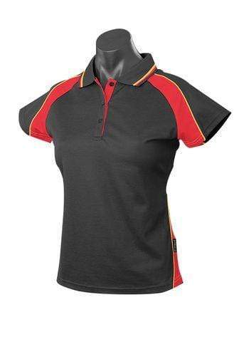 Aussie Pacific Casual Wear Black/Red/Gold / 6 AUSSIE PACIFIC ladies Panorama polo shirt - 2309