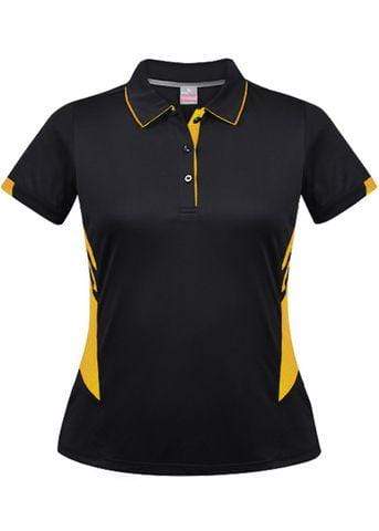 Aussie Pacific Casual Wear Black/Gold / 6 AUSSIE PACIFIC ladies Tasman polo shirt - 2311