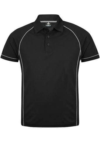 Aussie Pacific Casual Wear Black/Silver / S AUSSIE PACIFIC men's endeavour polo shirt 1310