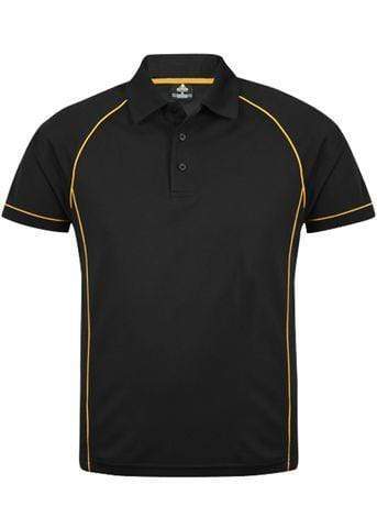 Aussie Pacific Casual Wear Black/Gold / S AUSSIE PACIFIC men's endeavour polo shirt 1310