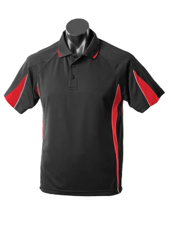 Aussie Pacific Casual Wear Black/Red/Ashe / S AUSSIE PACIFIC men's eureka polo shirt 1304