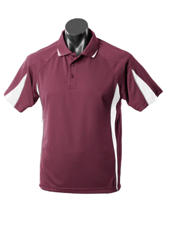 Aussie Pacific Casual Wear Maroon/White/Ashe / S AUSSIE PACIFIC men's eureka polo shirt 1304