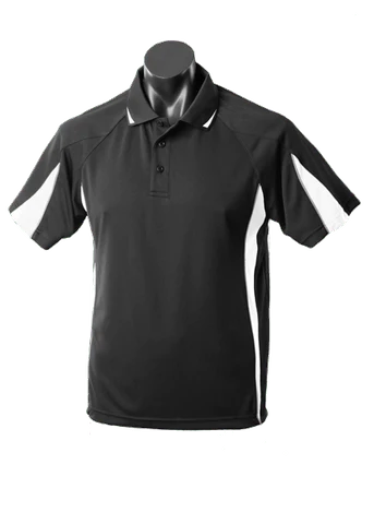 Aussie Pacific Casual Wear Black/White/Ashe / S AUSSIE PACIFIC men's eureka polo shirt 1304