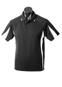 Aussie Pacific Casual Wear Black/White/Ashe / S AUSSIE PACIFIC men's eureka polo shirt 1304