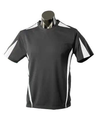Aussie Pacific Men's Eureka Tees 1204 in Black/White