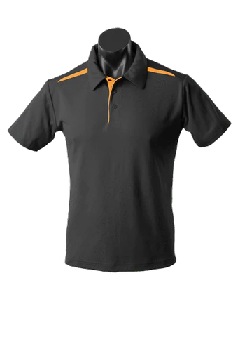 Aussie Pacific Casual Wear Black/Gold / S AUSSIE PACIFIC men's paterson corporate polo shirt 1305