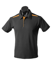 Aussie Pacific Casual Wear Black/Gold / S AUSSIE PACIFIC men's paterson corporate polo shirt 1305