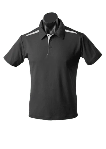 Aussie Pacific Casual Wear Black/Ashe / S AUSSIE PACIFIC men's paterson corporate polo shirt 1305