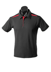 Aussie Pacific Casual Wear Black/Red / S AUSSIE PACIFIC men's paterson corporate polo shirt 1305