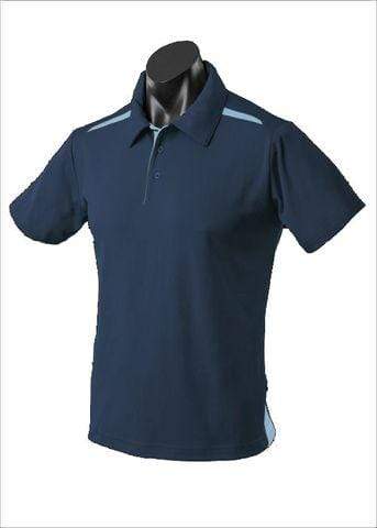Aussie Pacific Casual Wear Navy/Sky / S AUSSIE PACIFIC men's paterson corporate polo shirt 1305