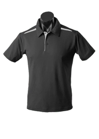 Aussie Pacific Casual Wear Black/White / S AUSSIE PACIFIC men's paterson corporate polo shirt 1305