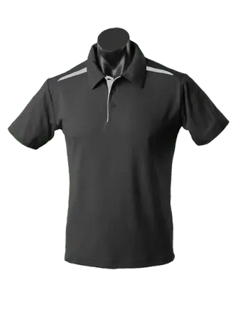 Aussie Pacific Casual Wear Black/White / S AUSSIE PACIFIC men's paterson corporate polo shirt 1305