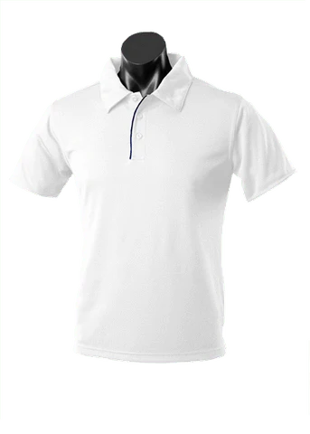 Aussie Pacific Casual Wear White/Navy / S AUSSIE PACIFIC men's yarra polo shirt 1302