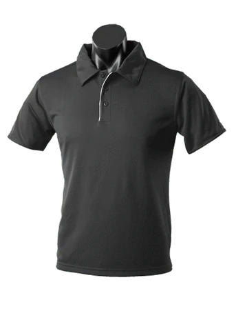 Aussie Pacific Casual Wear Black/White / S AUSSIE PACIFIC men's yarra polo shirt 1302