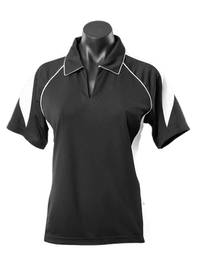 Aussie Pacific Casual Wear Black/White / 8 AUSSIE PACIFIC Premier ladies polo shirt - 2301