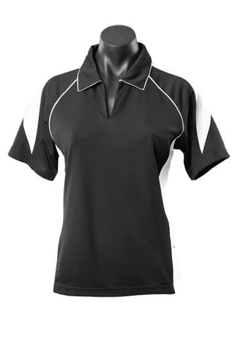 Aussie Pacific Casual Wear Black/White / 8 AUSSIE PACIFIC Premier ladies polo shirt - 2301