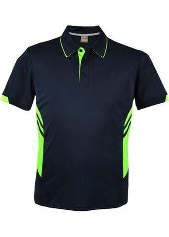 Aussie Pacific Casual Wear Navy/Neon Green / 6 AUSSIE PACIFIC TASMAN KIDS POLOS - 3311