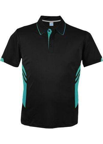 Aussie Pacific Casual Wear Black/Teal / S AUSSIE PACIFIC tasman polo shirt 1311