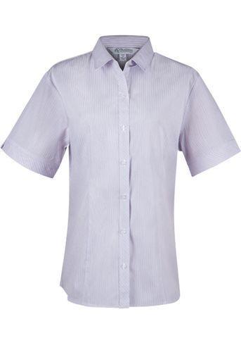 Aussie Pacific Corporate Wear White/Pink / 4 AUSSIE PACIFIC ladies Bayview short sleeve shirt 2906S
