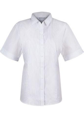 Aussie Pacific Corporate Wear White/Silver / 4 AUSSIE PACIFIC ladies Bayview short sleeve shirt 2906S