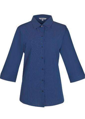 Aussie Pacific Corporate Wear Navy / 4 AUSSIE PACIFIC ladies Belair 3/4 sleev shirt 2905T