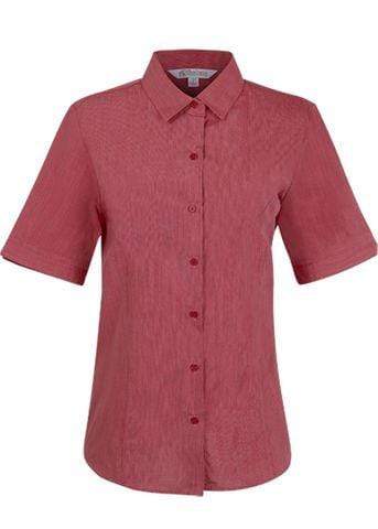 Aussie Pacific Corporate Wear Red / 4 AUSSIE PACIFIC ladies Belair short sleeve shirt 2905S