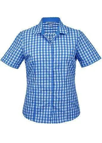 Aussie Pacific Corporate Wear Mid Blue / 4 AUSSIE PACIFIC LADIES DEVONPORT SHORT SLEEVE 2908S