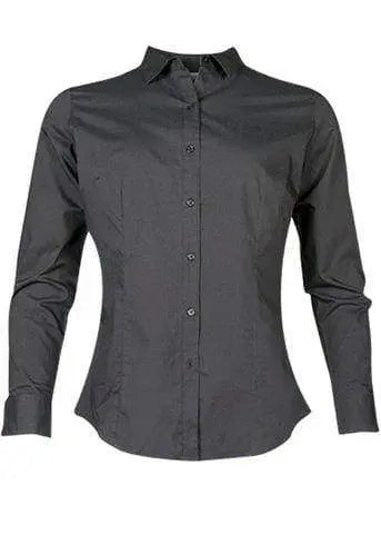 Aussie Pacific Corporate Wear Black / 4 AUSSIE PACIFIC LADIES MOSMAN LONG SLEEVE 2903L
