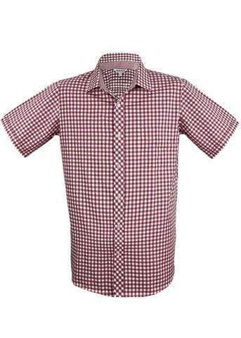 Aussie Pacific Corporate Wear Red/White / XXS AUSSIE PACIFIC MENS BRIGHTON SHORT SLEEVE 1909S