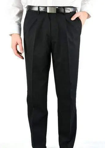 Aussie Pacific Corporate Wear Black / 72R AUSSIE PACIFIC pleated pant mens pants - 1801