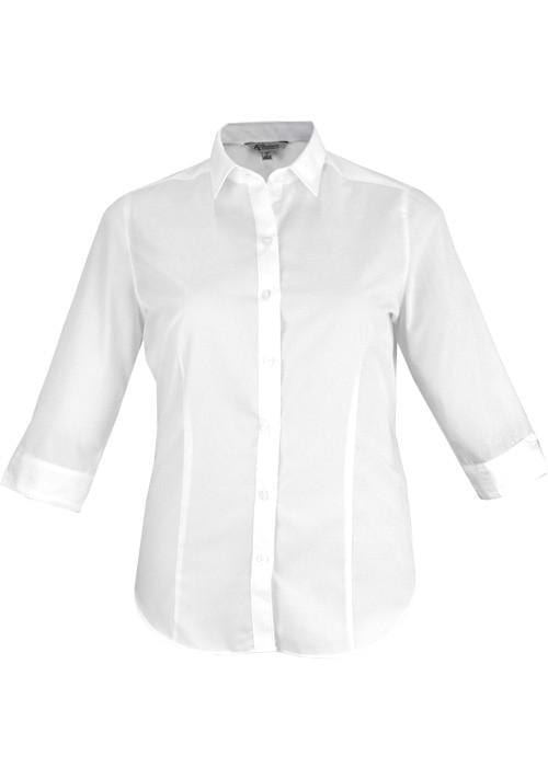 Aussie Pacific Corporate Wear White / 4 AUSSIE PACIFICLADIES kingswood 3/4 sleeve 2910t