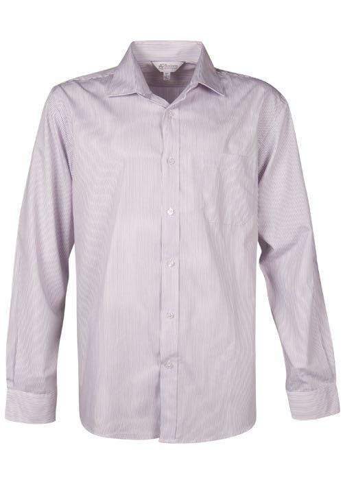 Aussie Pacific Corporate Wear White/Purple / XXS AUSSIE PACIFICMENS henley long sleeve 1900l