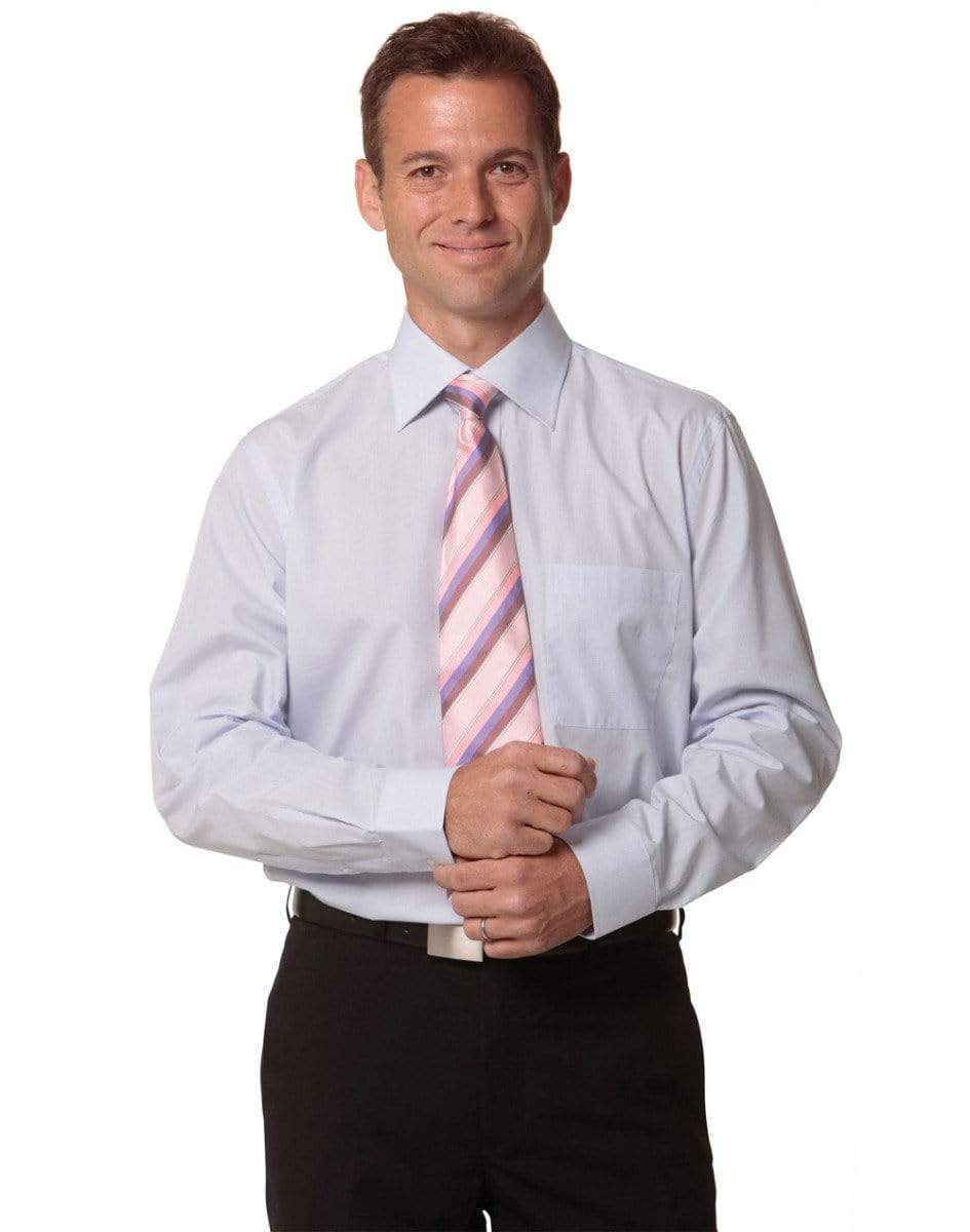 Benchmark Corporate Wear BENCHMARK Men's Mini Check Long Sleeve Shirt M7360L