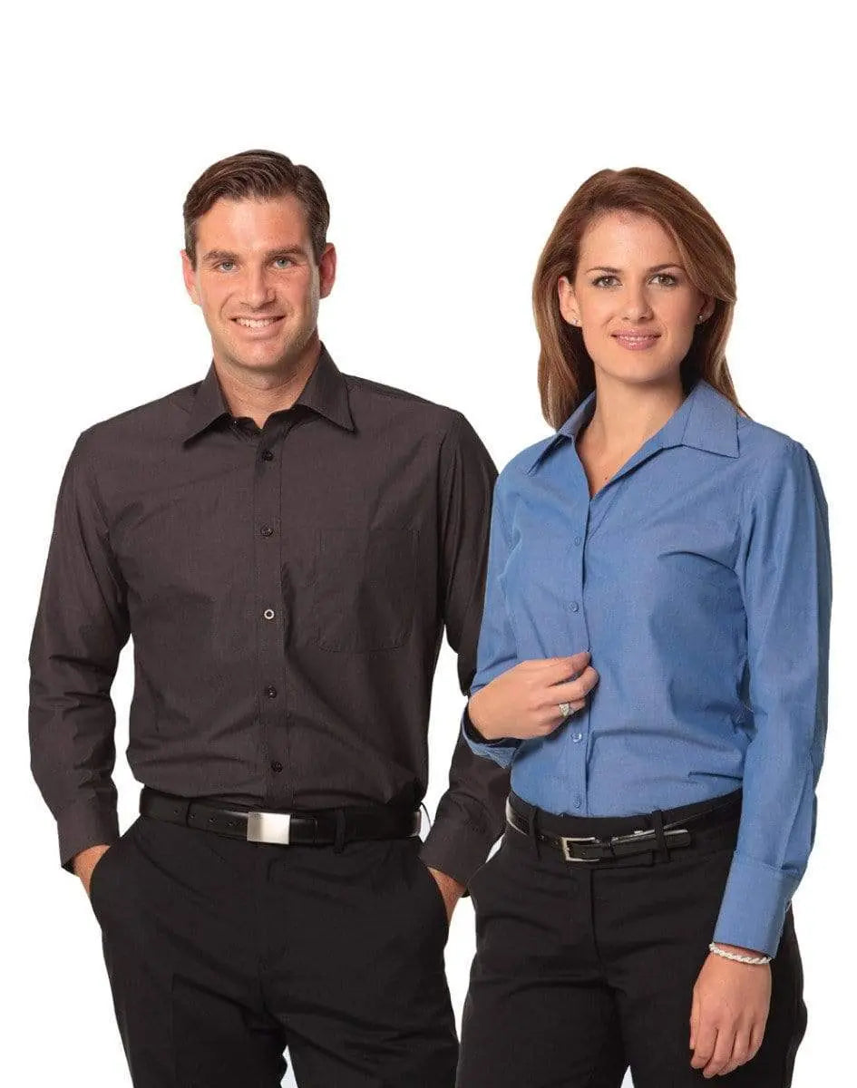 Benchmark Corporate Wear BENCHMARK Men's Nano ™ Tech Long Sleeve Shirt M7002