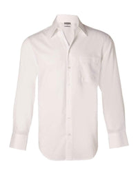 Benchmark Corporate Wear White / 38 BENCHMARK Men's Nano ™ Tech Long Sleeve Shirt M7002