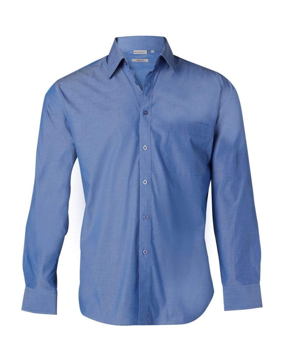 Benchmark Corporate Wear Indigo Blue / 38 BENCHMARK Men's Nano ™ Tech Long Sleeve Shirt M7002