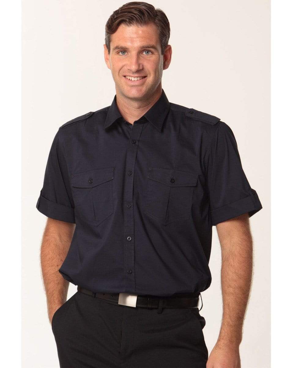 Benchmark Corporate Wear BENCHMARK Men's Short Sleeve Military Shirt M7911