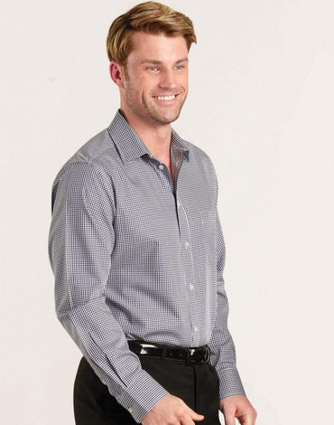 BENCHMARK Men’s Two Tone Gingham Long Sleeve Shirt M7320L