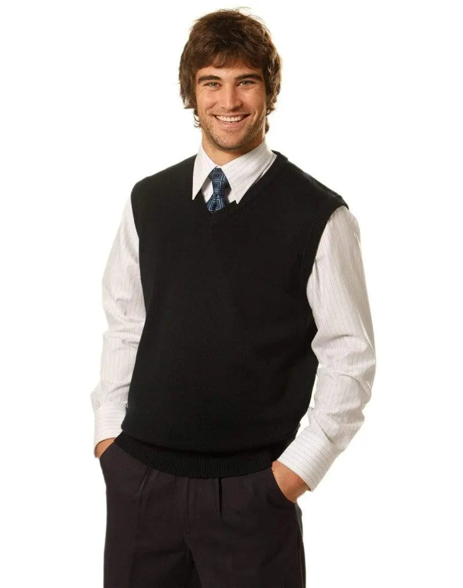 Benchmark Corporate Wear BENCHMARK Men's V-Neck Knit vest WJ02