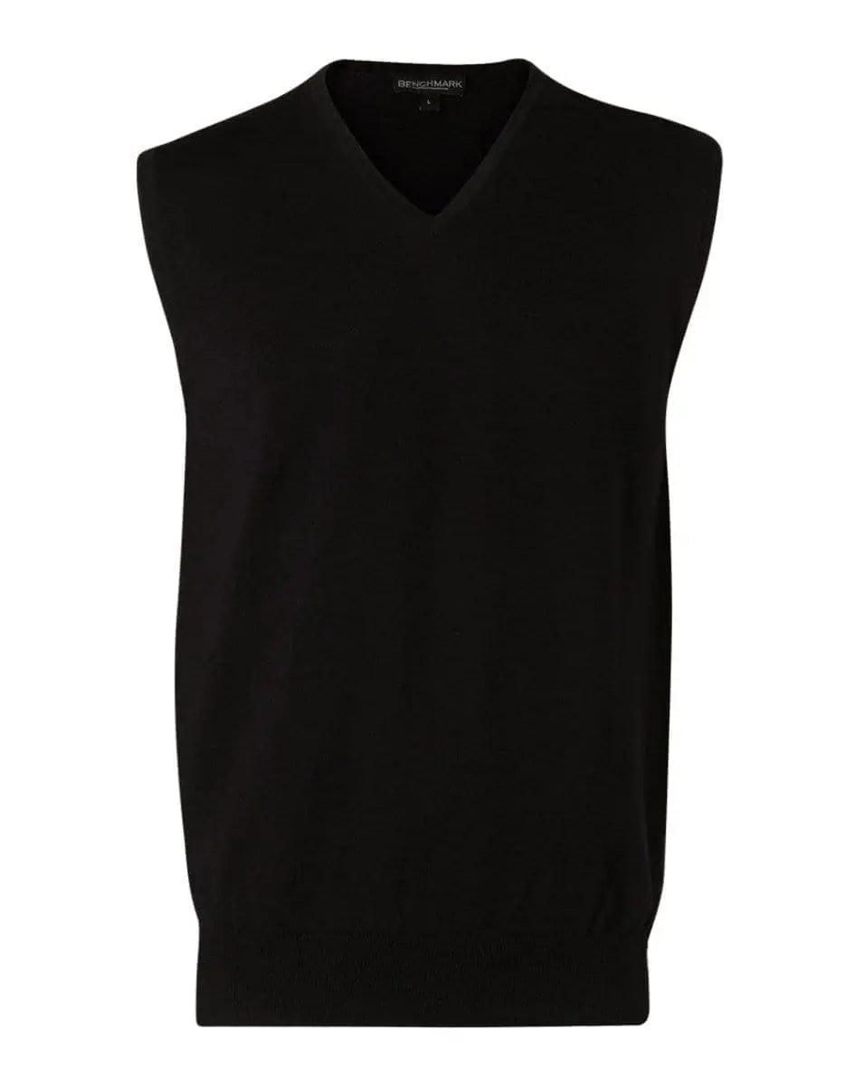 Benchmark Corporate Wear Navy / XL BENCHMARK Men's V-Neck Vest M9501