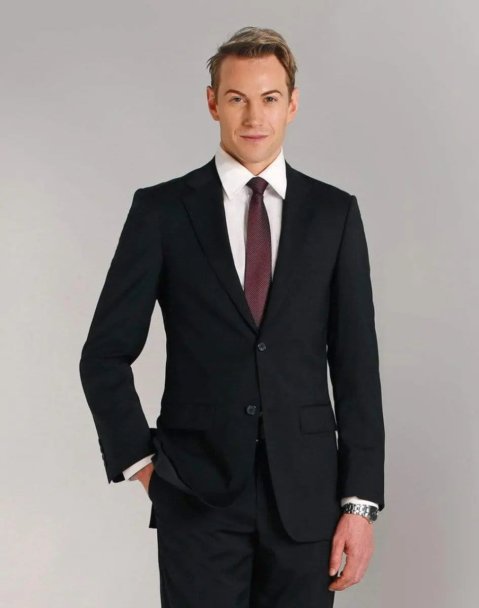 Benchmark Corporate Wear BENCHMARK Men's Wool Blend Stretch Two Buttons Jacket M9100