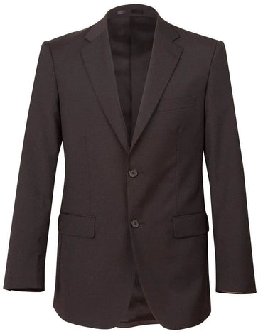 Benchmark Corporate Wear Black / 92 BENCHMARK Men's Wool Blend Stretch Two Buttons Jacket M9100