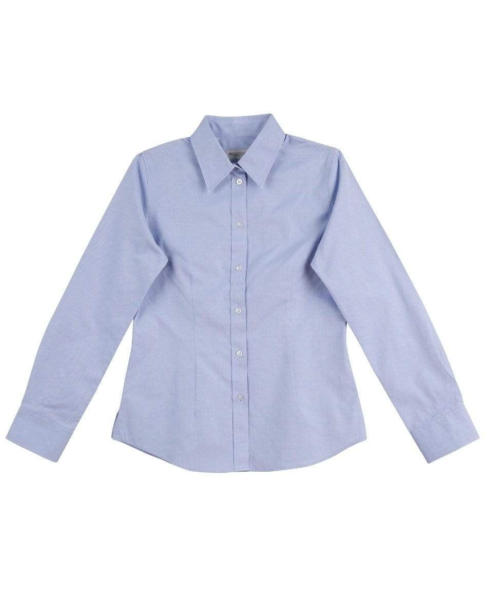 Benchmark Corporate Wear Blue / 6 BENCHMARK Women's CVC Oxford Long Sleeve Shirt M8040