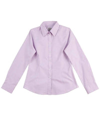 Benchmark Corporate Wear Lilac / 6 BENCHMARK Women's CVC Oxford Long Sleeve Shirt M8040