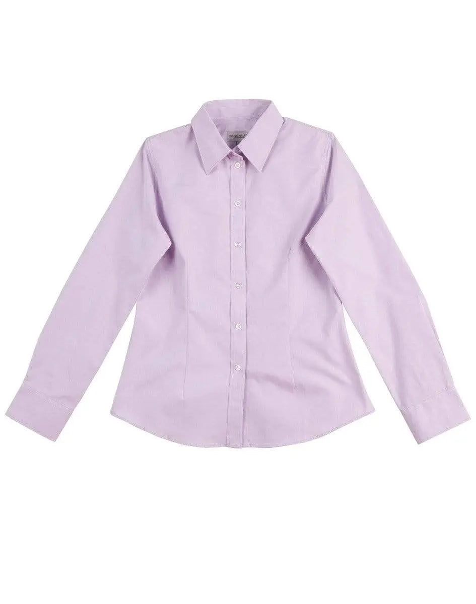 Benchmark Corporate Wear Lilac / 6 BENCHMARK Women's CVC Oxford Long Sleeve Shirt M8040